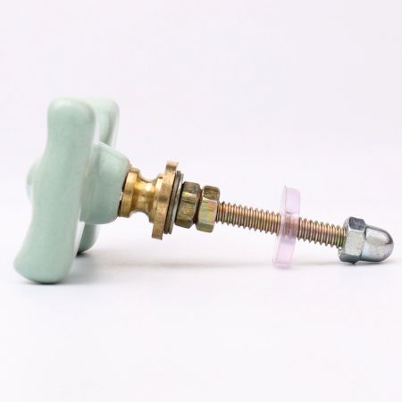 Light Green Ceramic Bow Cabinet Knob